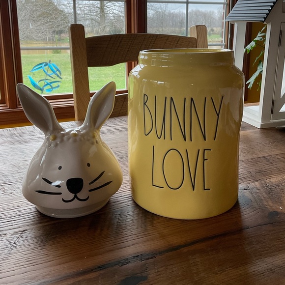Rae Dunn Holiday Rae Dunn Bunny Love Canister Poshmark
